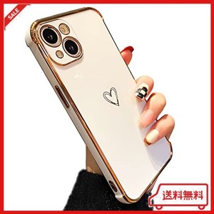 ZTOFERA IPHONE 15 用 ハートケース IPHONE 15 ケース 柔軟な TPU シリコン スマホケース メッキ加工 ソフト 軽量 耐衝撃 おしゃれ 韓国 