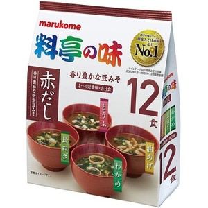 マルコメ お徳用 料亭の味 赤だし 即席味噌汁 12食×12袋