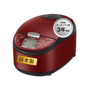 日立(HITACHI) 炊飯器 5.5合 圧力IH RZ-H10EJ R メタリックレッド 日本製 黒厚鉄釜 蒸気セーブ