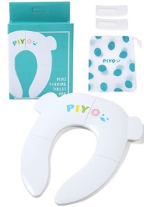 ピヨ(PIYO)補助便座 折りたたみ (収納ポーチ付)子供 携帯 幼児 幼児用便座トレーニング 子供用 補助便座 おまる ベビー (ホワイト) (ホワ