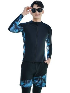 [ZHPUAT] ラッシュガード メンズ 水着 上下 セット 長袖 レギンス サーフパンツ フィットネス 男性 温泉 ビーチ 水泳 スイミング UVカッ