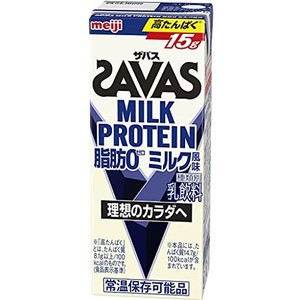 【ケース販売】明治 ザバス(SAVAS) MILK PROTEIN 脂肪0 ミルク風味 200ML×24本
