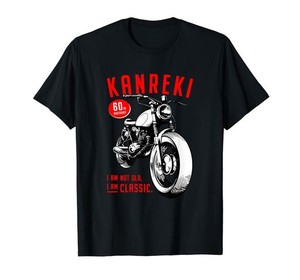 還暦祝い バイク好き 車好き 父 男性 女性 クラシックバイク 60歳 I’M NOT OLD I’M CLASSIC Tシャツ