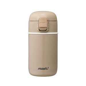 MOSH! ラッテ マグボトル ワンタッチ 360ML ロック機能付き 真空断熱 保冷 保温 モカ ドウシシャ