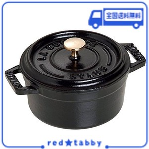 ストウブ(STAUB) 「 ミニ ピコ ココット ラウンド ブラック 10CM 」 小さい 両手 鋳物 ホーロー 鍋 【日本正規販売品】 LA COCOTTE ROUND