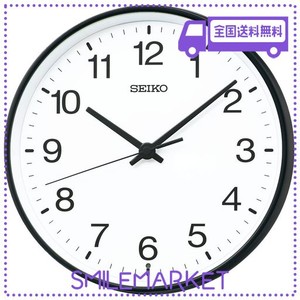 セイコークロック(SEIKO CLOCK) 掛け時計 電波 アナログ 金属枠 黒 直径270×48MM KX268K