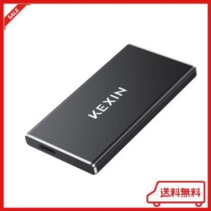 KEXIN 外付けSSD 500GB USB3.1(GEN2) 超小型 超高速 ポータブルSSD PS4(メーカー動作確認済) 転送速度(最大)550MB/S 超ミニ 2本ケーブル