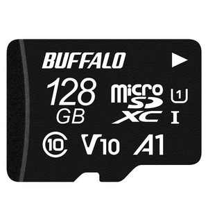 【AMAZON.CO.JP限定】バッファロー MICROSD 128GB 100MB/S UHS-1 U1 MICROSDXC【 NINTENDO SWITCH 対応 】V10 A1 IPX7 FULL HD RMSD-128U