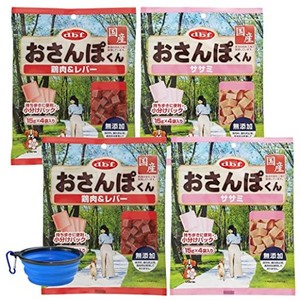 デビフ おさんぽくん （ササミ・鶏肉＆レバー 小分けパック15G×4袋入） 2種×各2個（計4個セット） お散歩に便利な折りたためるYUZUNフ