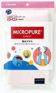 テイジン フェイスタオル 吸水 速乾 日本製 35×90CM 洗顔 マイクロファイバー 吸水タオル ミクロピュア (ピンク)