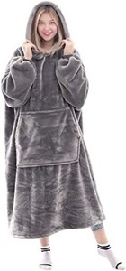 [SUNMOOH] 着る毛布 メンズ レディース 2層生地 増厚版 ゲーミングルームウェア 部屋着 冷え対策 冬 防寒 保温 冬服 室内服 着るブランケ