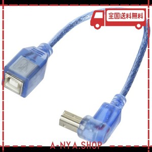 変換名人 USB(B)延長ケーブル [ 右向きL型・オス - メス ] [ 20CM ] USBB-CA20RL