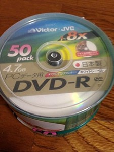 VICTOR データ用DVD-R 8倍速 4.7GB ホワイトプリンタブル 50枚 日本製 VD-R47SP50
