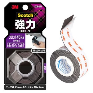 3M スコッチ 強力両面テープ フロントガラス用 幅25MM長さ1.5M KCW-25R