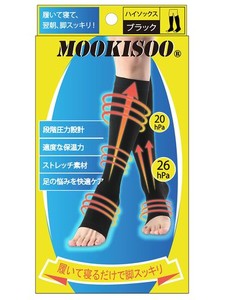 [MOOKISOO] 現役医師監修 メンズ 着圧ソックス 男性用 靴下 加圧 つま先なし ハイソックス オープントゥ 弾性ストッキング オフィス 仕事