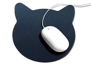 マウスパッド猫 個性的 おしゃれ かわいい猫耳の形 柔軟 ゴム製裏面  パソコンPC用  滑り止め 耐久性が良い おもしろい 黒ネコ柔らかいタ