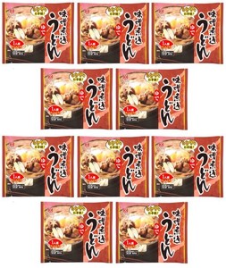 [なごやきしめん亭] レンジで簡単! ゆで 味噌煮込みうどん 225G×10 / 麺 うどん