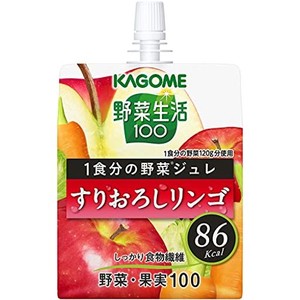 カゴメ 野菜生活100 1食分の野菜ジュレ すりおろしリンゴ 180G×30個