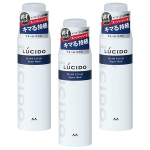 LUCIDO (ルシード) ヘアフォーム スーパーハード メンズ 整髪料 無香料 185G×3本