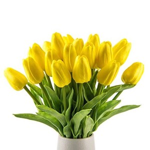 造花 枯れない花 チューリップ 造花 インテリア ギフト 大切な人へ感謝の気持ちを伝える 花束 インテリア造花？アートフラワー 20本 黄色