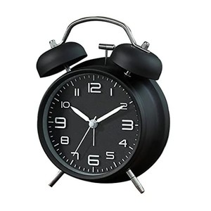 目覚まし時計 大音量目覚まし時計振動ベルアナログバッテリー パワード卓上時計連続秒針付き静かな時計時計絶対ウェイク時計シンプルなナ