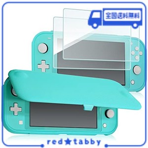 PROCASE SWITCH LITE フリップケース [ガラス２枚付き] スリム クリアソフトTPU カバー 耐衝撃 保護カバー 対応機種： SWITCH LITE 2019 