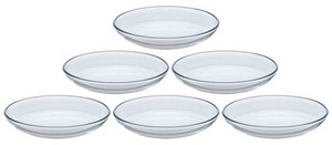アデリア(ADERIA) プレーン 小皿 6枚入 日本製 サラダボウル 取り皿 食器 ボール 皿 おしゃれ ガラス 深皿 小鉢 一人暮らし 料理 パスタ 