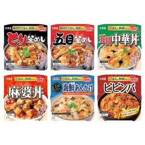 【セット商品】 丸美屋食品工業 丸美屋 レンジで簡単!ごはん付きシリーズ アソート詰め合わせ 6食