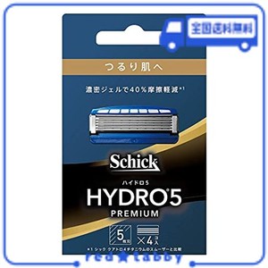 ハイドロ SCHICK(シック) ハイドロ5 プレミアム つるり肌へ 替刃 (4コ入) スキンガード付 5枚刃 グリーン