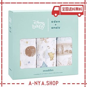 aden + anais (エイデンアンドアネイ) 【日本正規品】ベビーギフト 出産祝い おくるみ (winnie in the woods) くまのプーさん モスリンコ