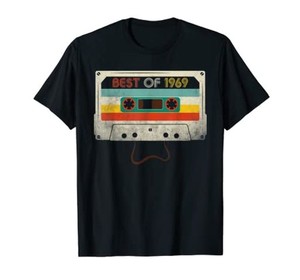 53歳の誕生日ギフト レトロ best of 1969 カセットテープ ビンテージ tシャツ