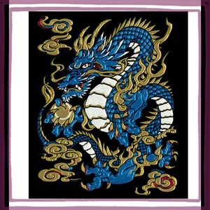 東洋ケース シール デコレーション (スマホ・ガラケー) 蒔絵シール 守護神獣絵巻 青龍 SHINJU-01
