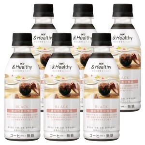 【AMAZON.CO.JP限定】UCC &HEALTY BLACK ペットボトル コーヒー 270ML×6本【お試しセット】