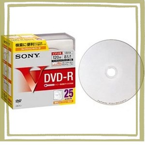 SONY DVD-R 120分 録画用(8倍速対応/収納&検索)25枚パック 25DMR12HPC