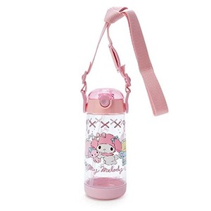 サンリオ 子供用 水筒 ストローボトル 480ML 直飲み ワンタッチ 軽量 プラスチック ボトル マイメロディ MY MELODY 冷水専用 ショルダー