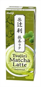 明治 辻利 抹茶ラテ 200ML [紙パック 飲料 ドリンク 飲み物 常温保存] ×24本