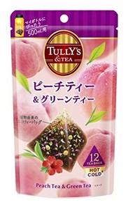 TULLY’S COFFEE(タリーズコーヒー) タリーズ ピーチティー&グリーンティー 4.0G×12袋×10個 ティーバッグ