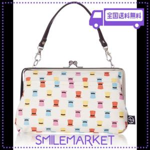 五色帆布堂 「KYOTO JAPAN」 6寸口金 ショルダー 五色ドット 生成り : 五色帆布堂 「KYOTO JAPAN」 6寸口金 ショルダー 五色