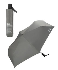 WPC. IZA(イーザ)TYPE:LIGHT&SLIM グレー [遮光率100%・UVカット率100%・UPF50+・晴雨兼用] 日傘 メンズ 男性 折りたたみ傘 軽量 190G 軽