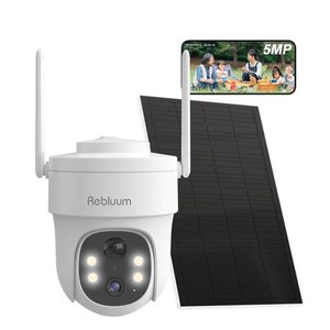 REBLUUM 500万画素4灯 防犯カメラ 屋外 ソーラー 2.4GWIFI ALEXA対応 防水防塵 夜間暗視撮影 監視カメラソーラー 壁や天井取り付け