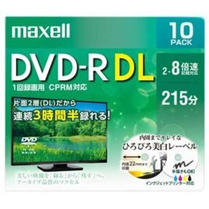 マクセル(MAXELL) 録画用DVD-R２層 DUAL LAYER（2〜8倍速 CPRM対応） DRD215WPE.10S