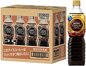 ネスカフェ ゴールドブレンド ボトルコーヒー 甘さひかえめ 720ML×12本