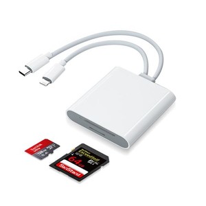 SDカードリーダー 2IN1 I-PHONE/TYPE-C TF SDカード カメラリーダー 最大1TB対応 MICRO SD/SDカード両対応 写真/ビデオ USB3.0 双方向 高