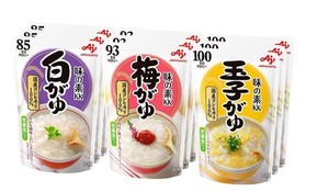 味の素 おかゆ 3種×3個セット 白がゆ3個、梅がゆ3個、玉子がゆ3個 レトルト レンジ調理 非常食 備蓄