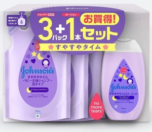 【まとめ買い】ジョンソンベビー すやすやタイム ベビー全身シャンプー 泡タイプ 詰替用 350ML×3個 + すやすやタイム ローション 300ML 