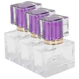 SEMME 詰め替え香水ボトル 3 個、30 ML 空のスプレーボトル香水ディスペンサーアトマイザーポータブル透明液体空の噴霧容器 (紫)