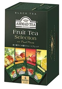 AHMAD TEA ( アーマッドティー ) フルーツセレクション ティーバッグ 20袋 ×3個 [ アソート : アップル レモン&ライム ピーチ&パッショ
