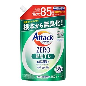 アタックＺＥＲＯ 洗濯洗剤 液体 部屋干しのニオイを根本から無臭化 部屋干し つめかえ用 850Ｇ