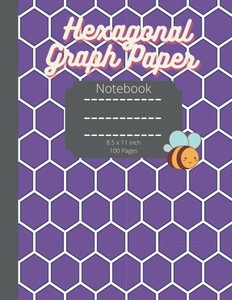 HEXAGONAL GRAPH PAPER NOTEBOOK: BEE HONEYCOMB SERIES. 1/4 HEXA: MATTE HONEYCOMB SERIES (1/4 INCH HEXAGON, 8.5X 11 INCH BOOK 