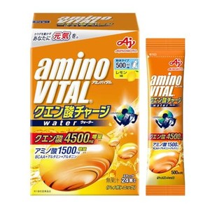 味の素 アミノバイタル クエン酸チャージウォーター レモン味 24本入箱 クエン酸 4500MG アミノ酸 1500MG BCAA スポーツドリンク 粉末 水